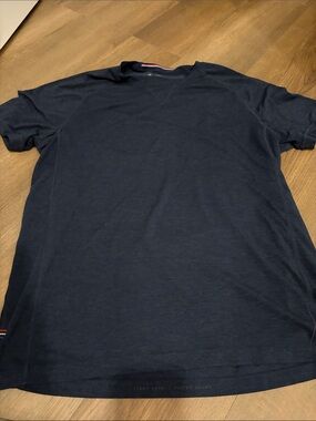 Fourlaps Level Tech Tee Navy Crew Neck Short Sleeve Tee